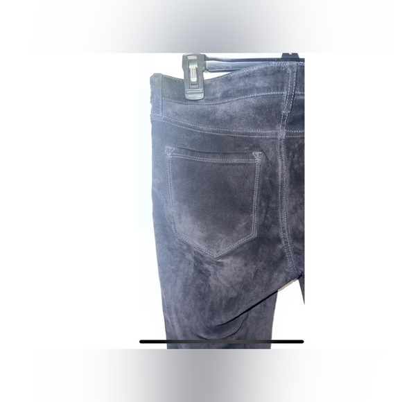 Joie Jeans Black Suede Leather Skinny Pants Size 27 - Picture 13 of 16